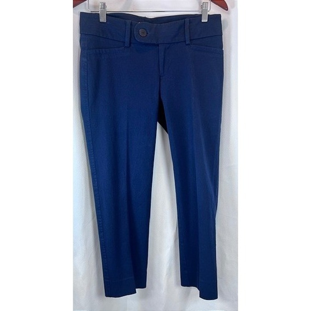 Lilly Pulitzer Navy Blue Luxury Capri Pants Sz 6 Classic Preppy Resort Workwear